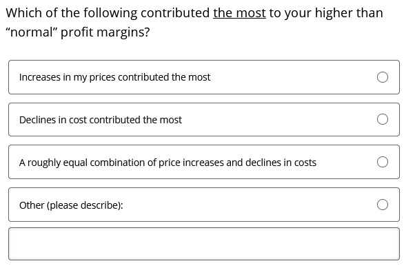 Business Inflation Expectations - November 2021 - Special Question 1a