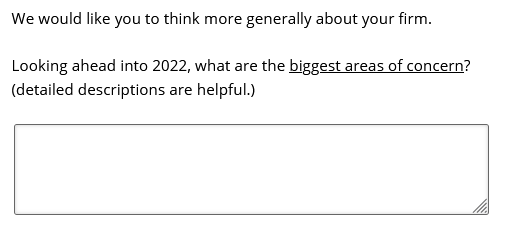 Business Inflation Expectations - December 2021 - Special Question 3