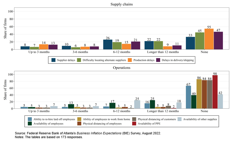 Business Inflation Expectations - August 2022 - Special Question Chart 2