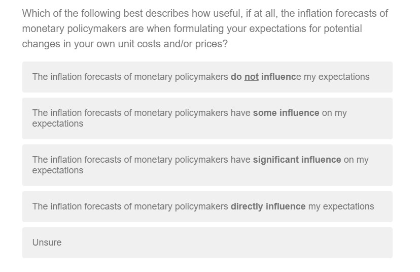 Business Inflation Expectations - October 2022 - Special Question 2