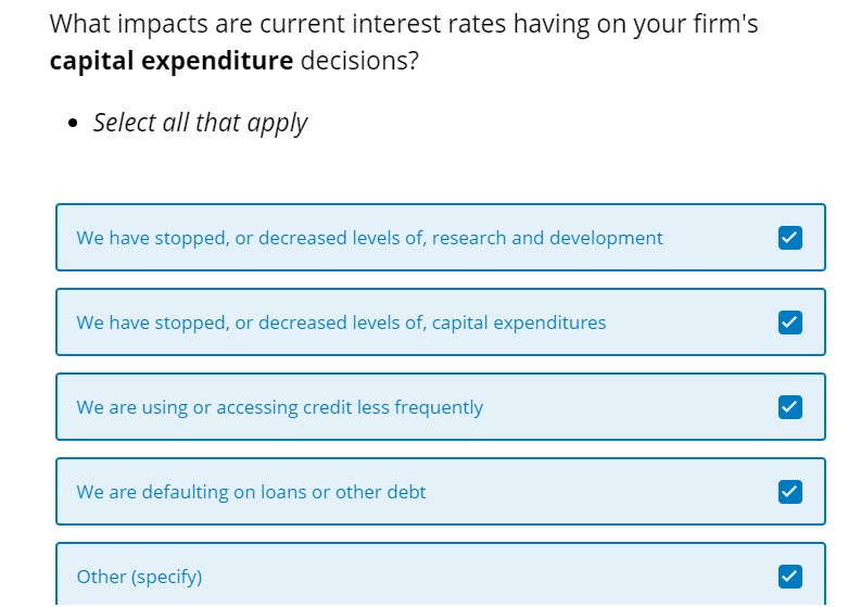 Business Inflation Expectations - November 2022 - Special Question 3