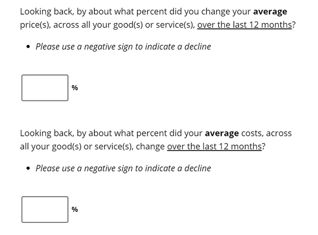 Business Inflation Expectations - December 2022 - Special Questions 2 and 3
