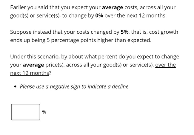 Business Inflation Expectations - December 2022 - Special Question 8
