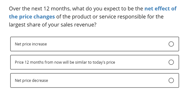 Business Inflation Expectations - October 2023 - Special Question 7