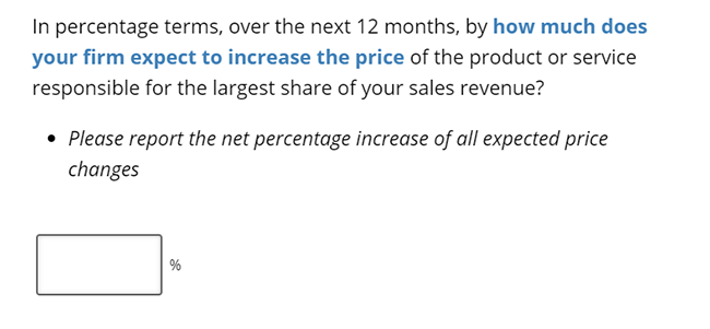Business Inflation Expectations - October 2023 - Special Question 8
