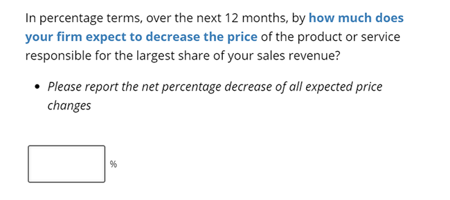 Business Inflation Expectations - October 2023 - Special Question 9