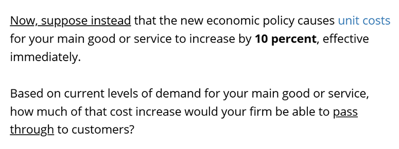 Business Inflation Expectations - April 2025 - Special Question 2