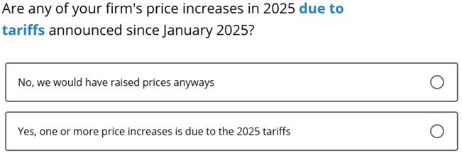 Business Inflation Expectations - July 2025 - Special Question 7