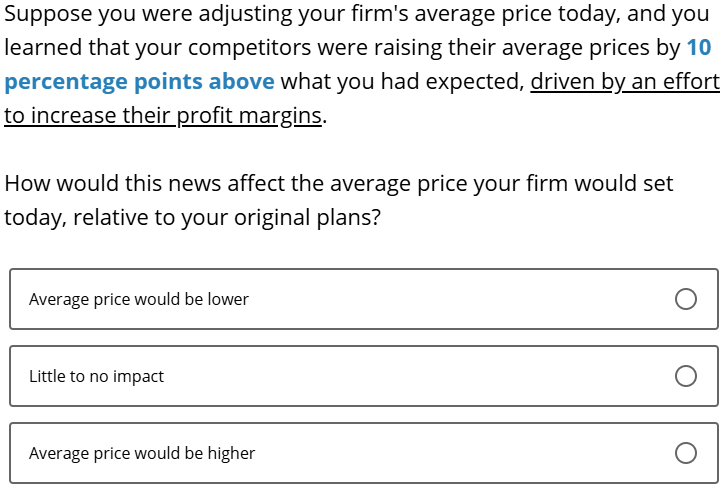 Business Inflation Expectations - September 2025 - Special Question 1