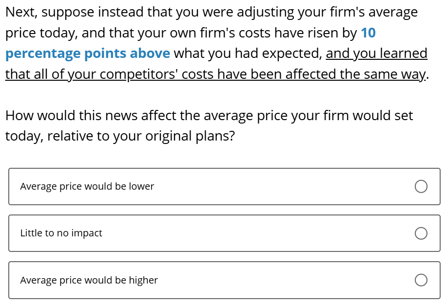 Business Inflation Expectations - September 2025 - Special Question 7
