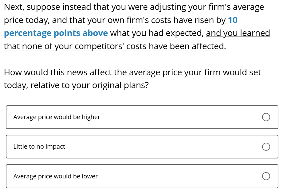Business Inflation Expectations - September 2025 - Special Question 10