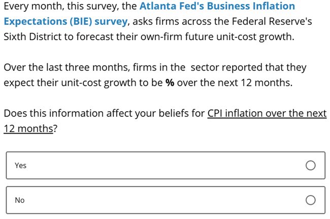 Business Inflation Expectations - October 2025 - Special Question 3