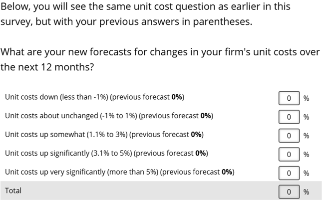 Business Inflation Expectations - October 2025 - Special Question 6