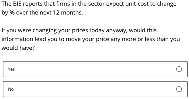 Business Inflation Expectations - October 2025 - Special Question 7