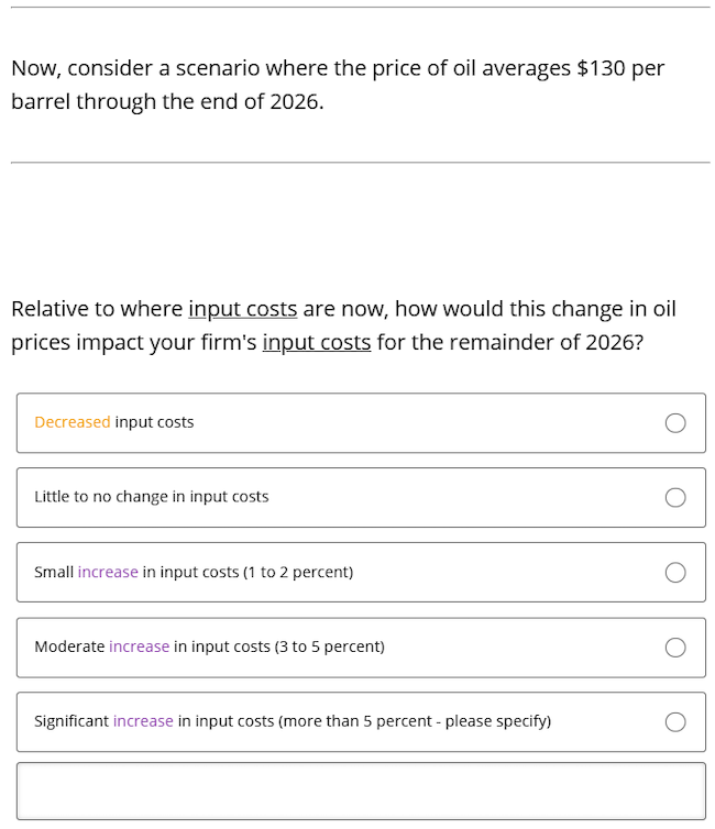 Business Inflation Expectations - April 2026 - Special Question 5