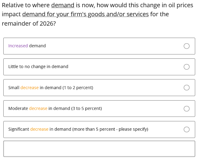 Business Inflation Expectations - April 2026 - Special Question 7