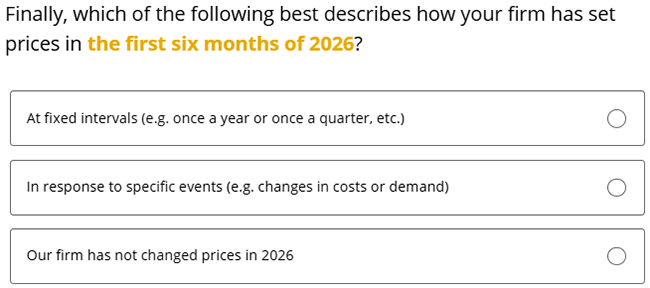Business Inflation Expectations - July 2026 - Special Question 3