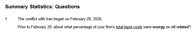 Business Inflation Expectations - July 2026 - Summary Statistics Question