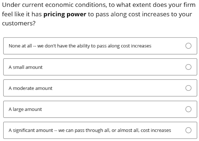 Business Inflation Expectations - August 2026 - Special Question 10