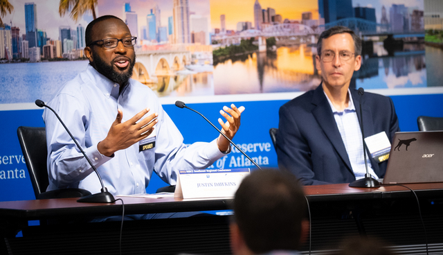 Justin Dawkins of Collab Capital and Eric Cromwell, a Treasury consultant, discuss venture capital funding