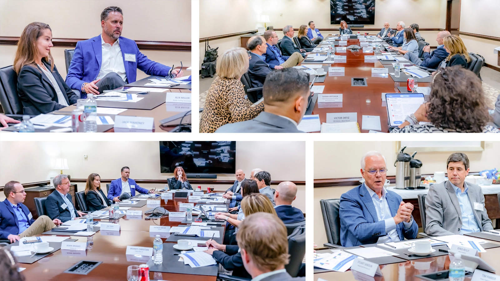 Collage of images from the Transportation and Logistics Advisory Council meeting