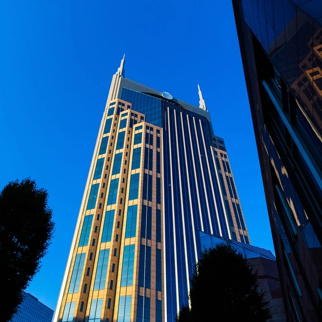 Exterior view of the AT&T building in Nashville, TN