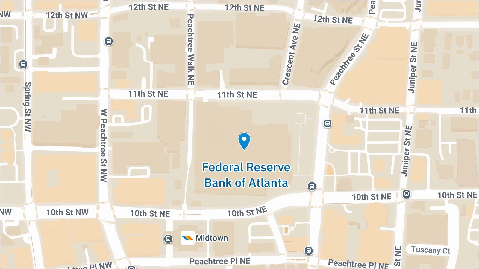 Location of Atlanta Fed on a map