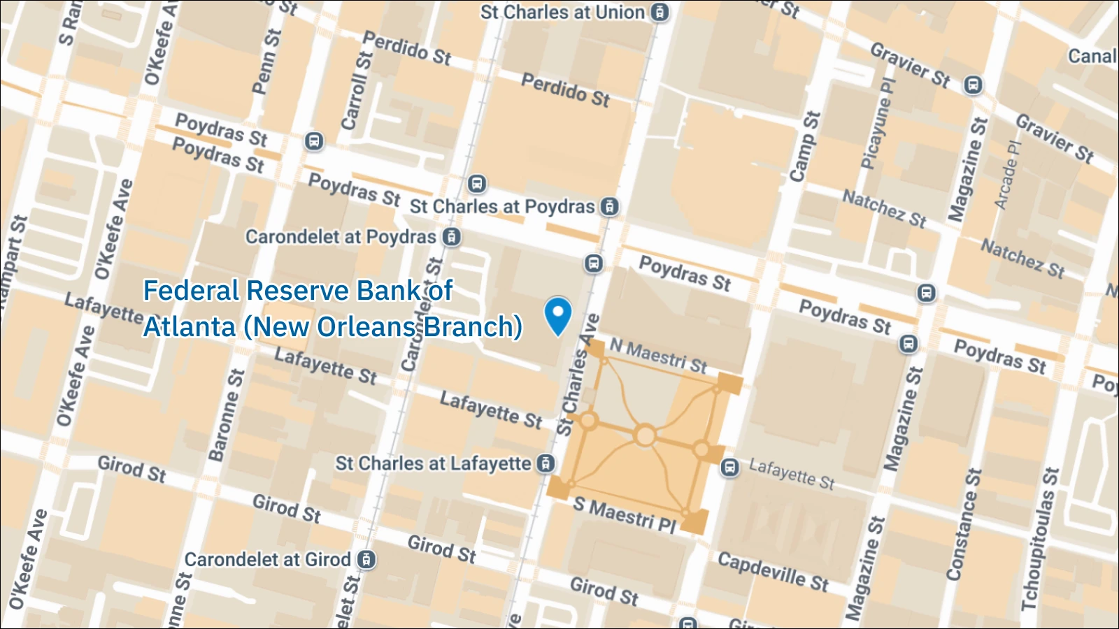 Map of New Orleans Branch
