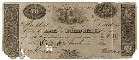 Second Bank of the United States note