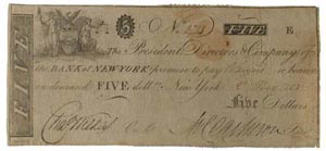 state-chartered Bank of New York note
