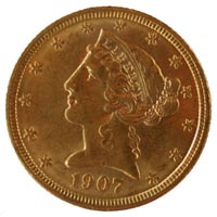 $5 Liberty head, 1907