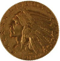 $5 Indian head, 1912