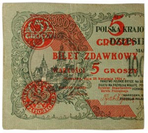 five groszy, Poland, 1924