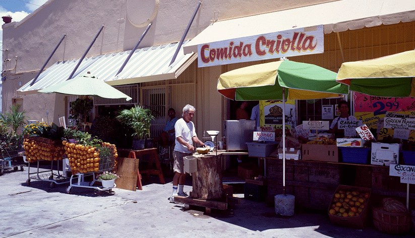 In the 1960s, most Cubans lived in the Little Havana neighborhood. Photo courtesy of the Library of Congress photographic archives