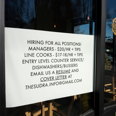 Now Hiring Sign