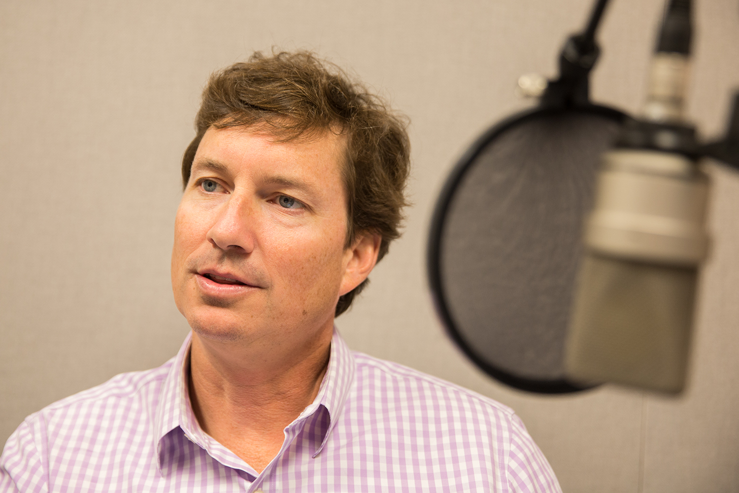 Will Lambe, Senior CED adviser for community development and finance of the Community and Economic Development department at the Atlanta Fed, at the recording of a podcast episode