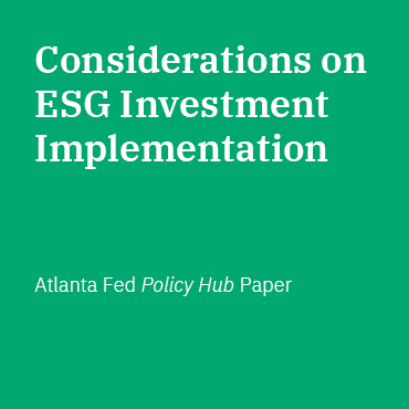 Considerations on ESG Investment Implementation