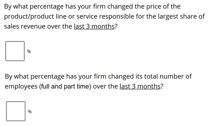 Business Inflation Expectations - Questions - January 2020