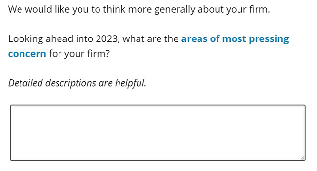 Business Inflation Expectations - January 2023 - Special Question