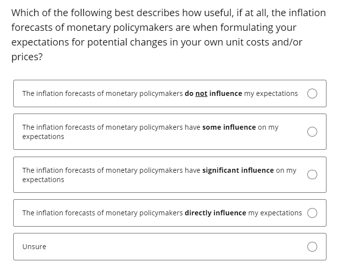 Business Inflation Expectations - October 2020 - Special Question 2