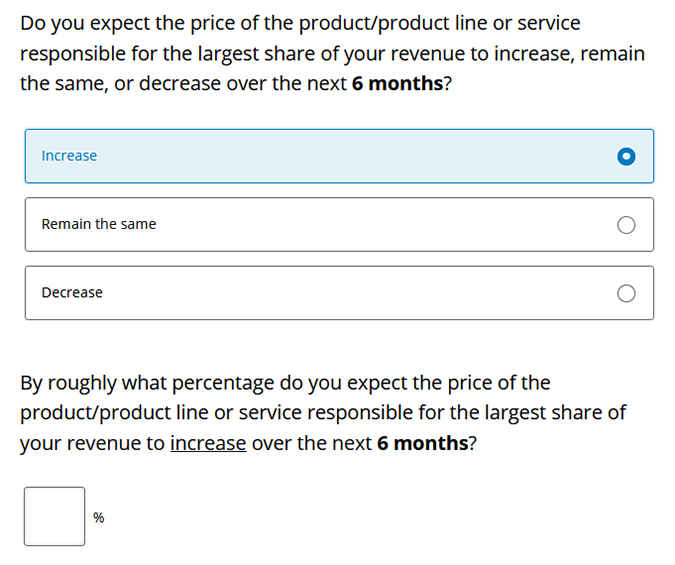 Business Inflation Expectations - Question 2 - April 2020