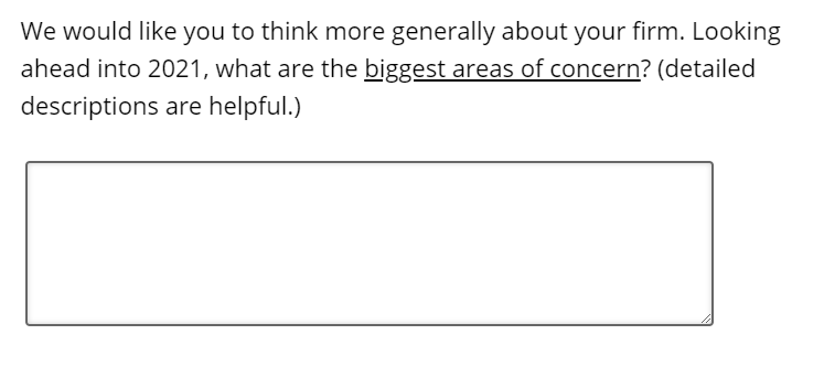 Business Inflation Expectations - December 2020 - Special Question 4
